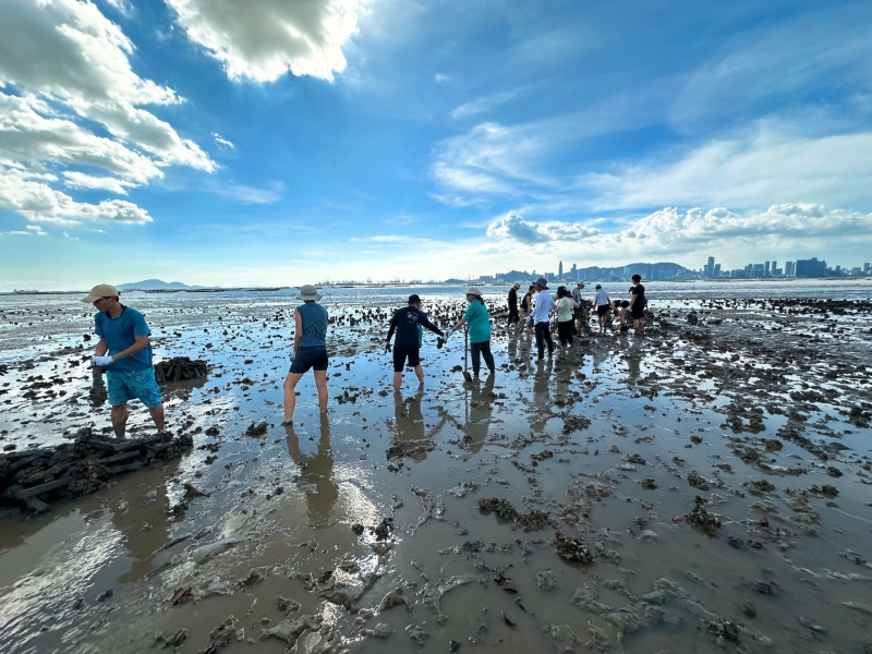 Our Impact Makers learned about biodiversity through an eco-tour and actively contributed to conservation efforts by removing concrete poles and collecting shells to help reconfigure natural reefs on the mudflats.
