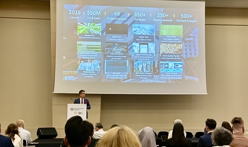 A keynote session presented by Prof. Hong LO, HKUST Dean of Engineering and Director of the GREAT Smart Cities Institute, discusses how the integration of advanced technologies and sustainable design can address climate resilience, energy efficiency, and urban mobility.