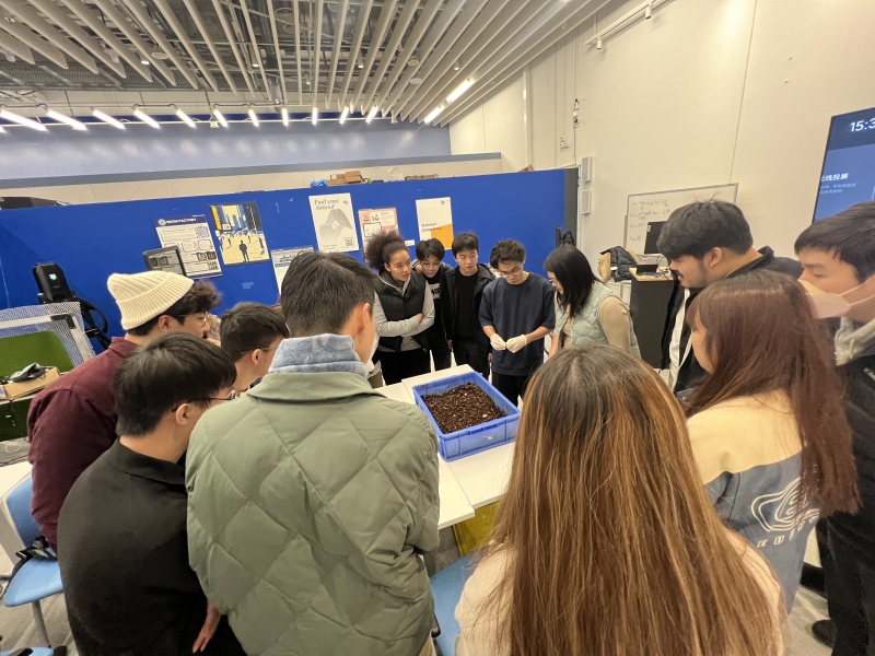 The Black Soldier Fly Team demonstrated how to transform food waste into organic compost.