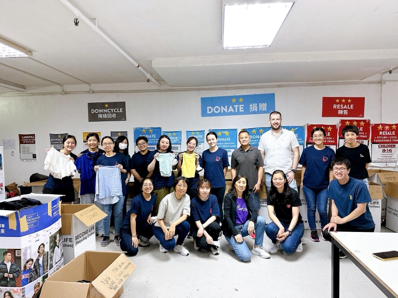 20 HKUST staff members came together for a purposeful volunteering experience at Redress, a local charity committed to reducing the environmental impact of fashion.