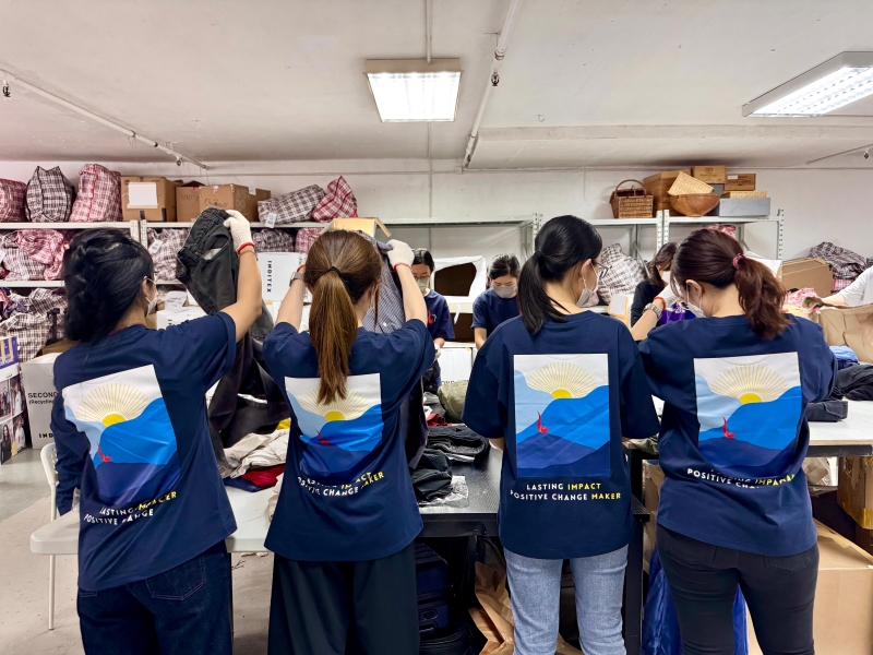 They meticulously examined garments for stains and rips, ensuring that only clothing in wearable condition was sent to charity partners.