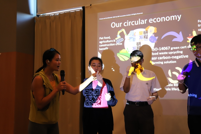Another project, Revolutionising Food Waste Management with Black Soldier Flies, was showcased alongside a site visit to reusable lunchbox machines.