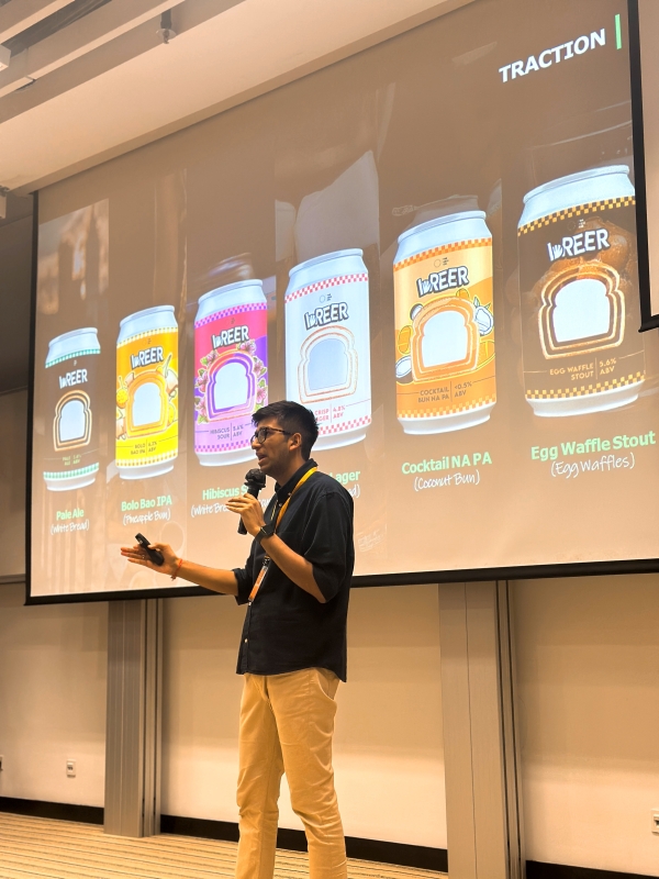 Breer founder showcasesd how they crafted beer from surplus bread.