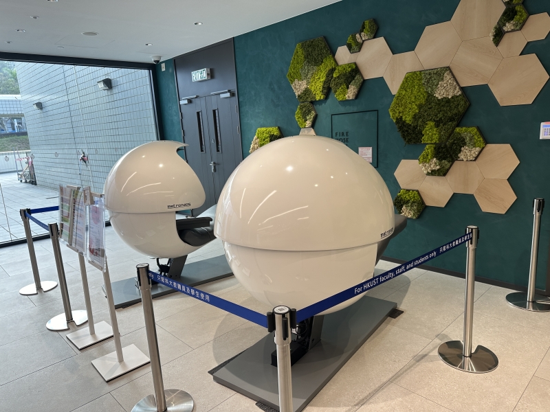The nap pods are from a funded project by the “Sustainable Smart Campus as a Living Lab” initiative, aiming on improving students’ cognitive and mental functioning.