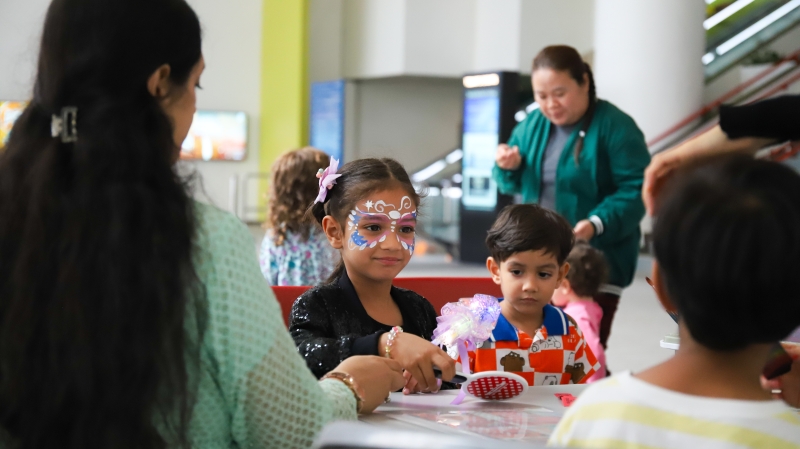 Kids’ face-painting activity held by the University Parents Community (UPC)